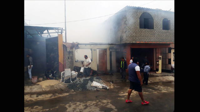 Chimbote: Cortocircuito provocó incendio cerca de un grifo