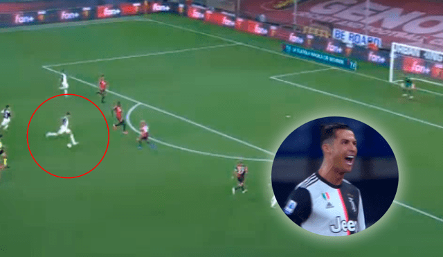 Juventus vs. Genoa: Cristiano Ronaldo anota golazo desde fuera del área. Captura: ESPN