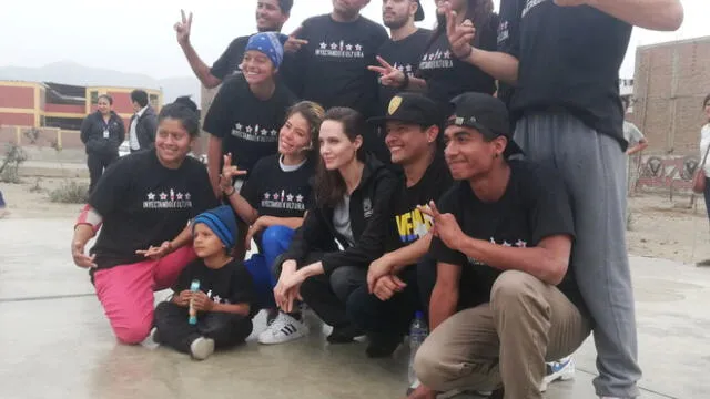 Angelina Jolie y su paso por San Juan de Lurigancho [FOTOS Y VIDEO]
