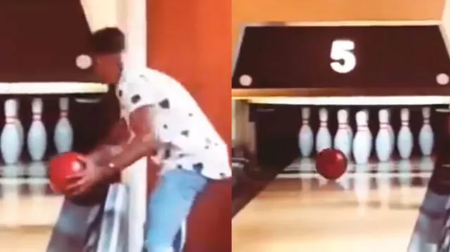 En Facebook: 'encontró' truco para ganar en bowling y fue la burla de todos