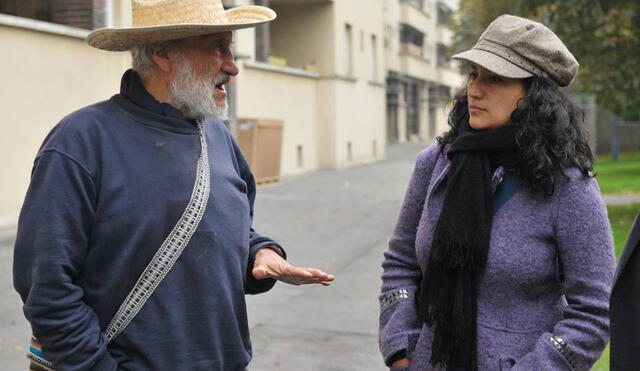 cine. Hugo Blanco junto a la directora Malena Martínez.