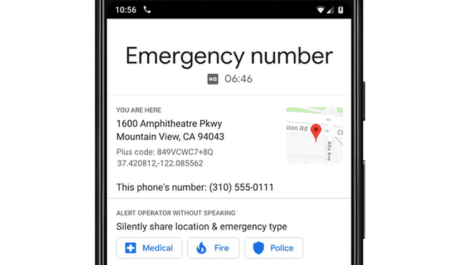 Nueva función de Google permitiriá llamar a los servicios de emergencia sin usar la voz.