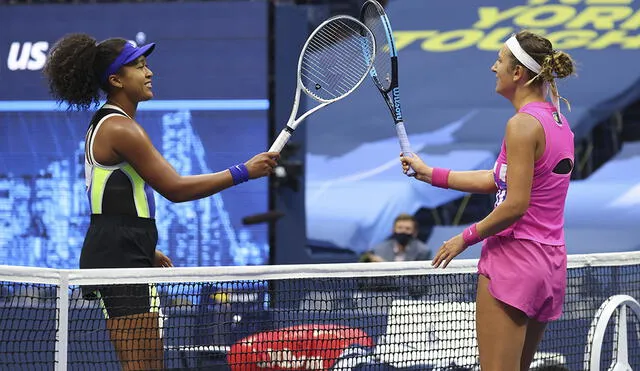 Naomi Osaka venció por 2 sets a 1 a Victoria Azarenka y es campeona del US Open 2020. Foto: AFP