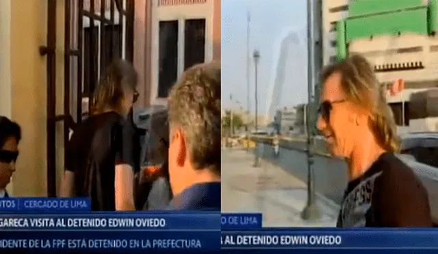 Ricardo Gareca visitó a Edwin Oviedo en la Prefectura de Lima [VIDEO]