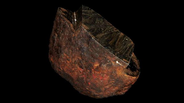 Dentro del meteorito había edscottita, el mineral nunca antes detectado en la Tierra. Foto: Museo Victoria.