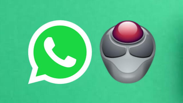 El emoji del botón rojo de WhatsApp.