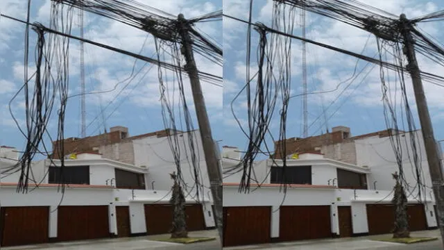 #YoDenuncio: maraña de cables cuelgan de poste de telefonía