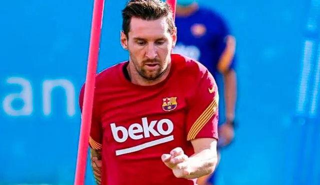 Lionel Messi se sumó a los entrenamientos grupales este último miércoles. Foto: EFE