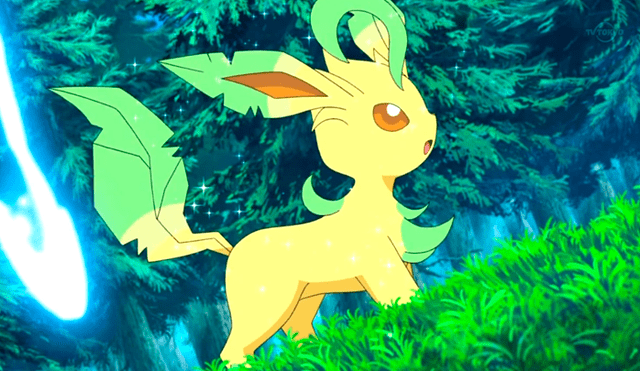 El actual aspecto de Leafeon en el anime y videojuegos de Pokémon