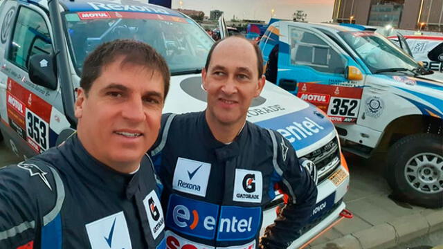 Leonardo Baronio y Juan Carlos Vallejo completaron la etapa 1 del Dakar en autos. Foto: Facebook