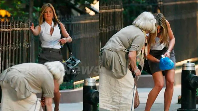 La actriz tuvo un gran gesto en la calle con una señora y su perrito
