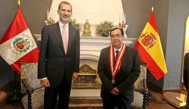 Rey Felipe VI se reunió con el presidente del PJ, Víctor Prado Saldarriaga 