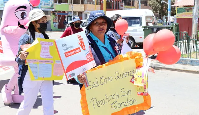 Diresa Puno realizó marcha de sensibilización el último jueves. Foto: difusión