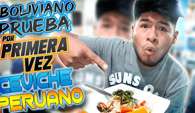 Video es viral en YouTube. El joven no desaprovechó su primera visita a Lima y probó los platos más emblemáticos de la gastronomía peruana. Foto: Captura.