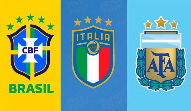 Brasil, Italia y Argentina lograron alzarse con la Copa del Mundo. Foto: composición LR/Brandemia/Planeta Fobal/Canal 26