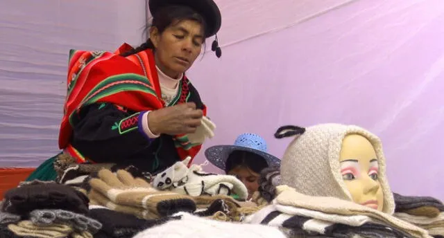 Mujeres de Puno emprenden proyectos de negocio con prendas de alpaca.