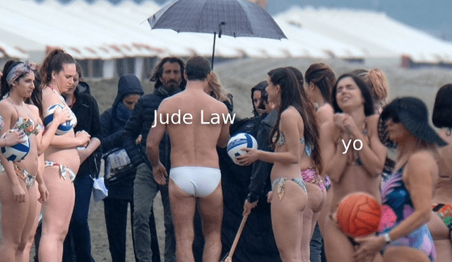 Jude Law captado por paparazzis seduce con filtración de fotos en diminuto bañador 