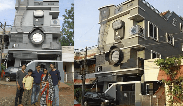 La casa ubicado en la ciudad de Belgaum, India ha generado la atracción de los internautas. Foto: redes sociales