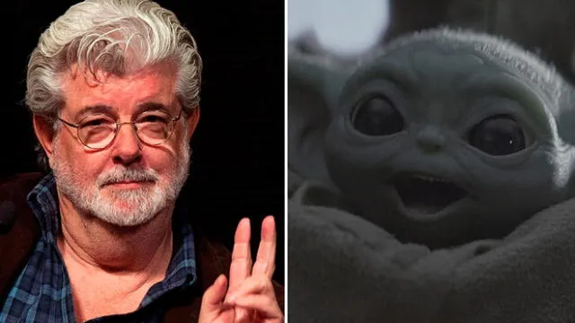 Baby Yoda y George Lucas juntos gracias a Jon Favreau