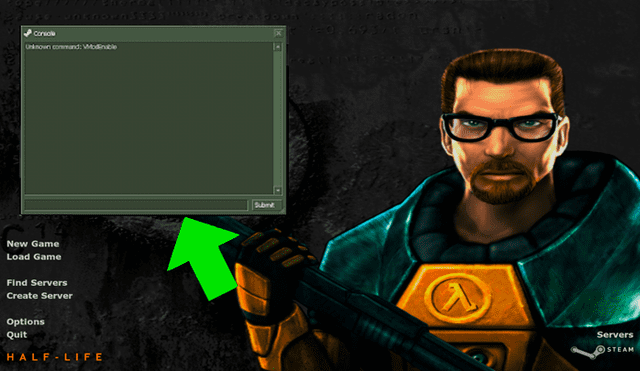 Ve a Half-Life, abre la consola y pega dicha dirección.