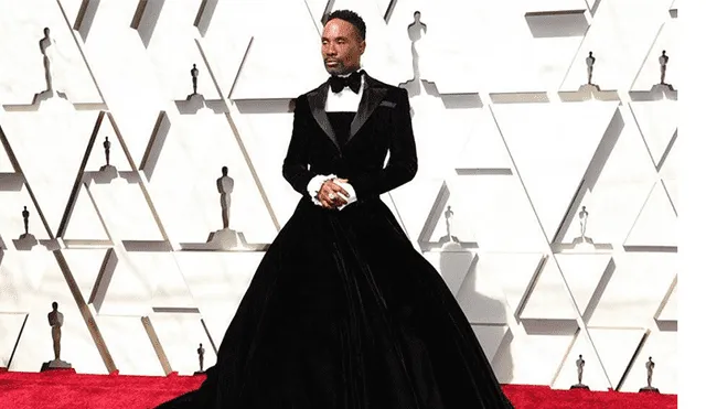 El actor Billy Porter sorprende en los Premios Oscar 2019 al llevar un vestido largo y negro [VIDEOS]