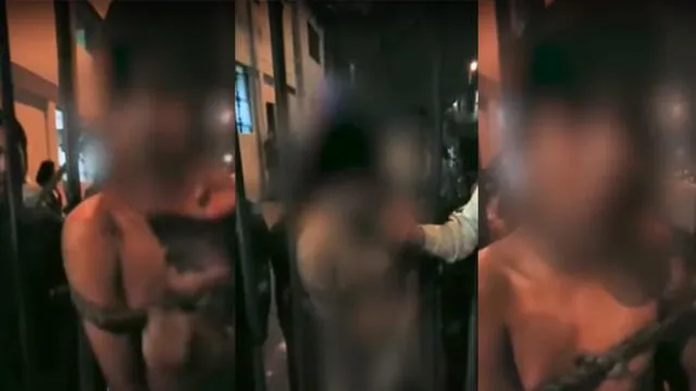 VES: menor que intentó robar pollería fue desnudado y golpeado en la vía pública [VIDEO]