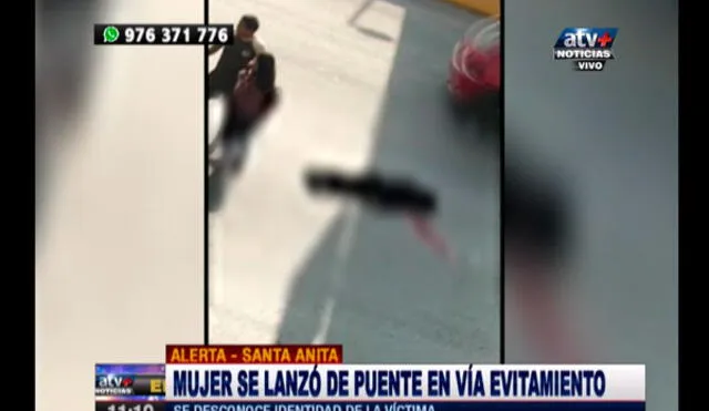 Santa Anita: mujer muere tras caer de puente en Vía Evitamiento [VIDEO]