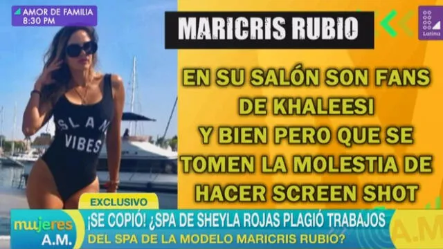 Sheyla Rojas en escándalo por plagio de trabajos en salón de belleza