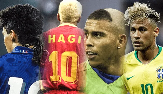 Cuatro de los peinados más recordados en la historia de los mundiales. Foto: composición LR/ pinerest/ @FIFA/ deporbox/ elpais