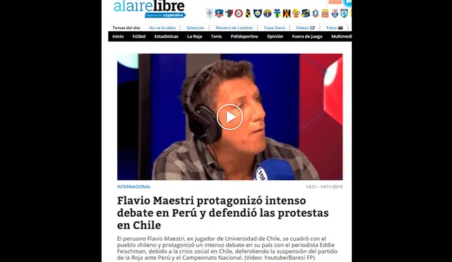 Debate entre Maestri y Fleischman por las protestas en Chile es noticia en prensa sureña.
