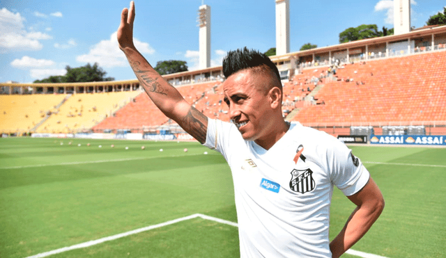 Christian Cueva es el segundo fichaje más caro en la historia del Santos de Brasil, ya que pagaron por el peruano 7 millones de dólares. | Foto: @SantosFC