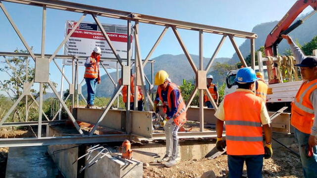 Instalan puente modular Laquipampa en Ferreñafe
