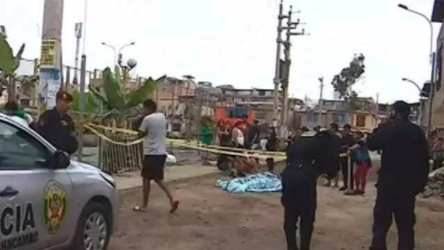 Una persona falleció durante una balacera reportada en Villa El Salvador. Créditos: Captura América Televisión.