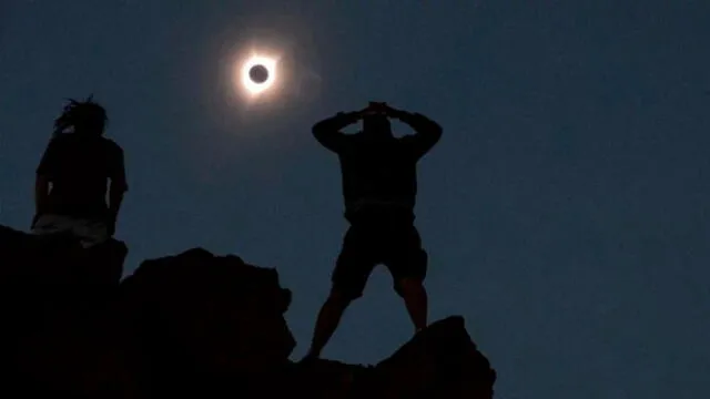 Eclipse solar en Argentina. Foto: difusión.
