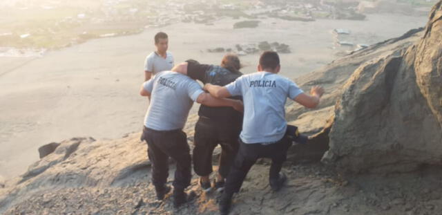 Trujillo: Rescatan a 6 universitarios atrapados en cerro Blanco
