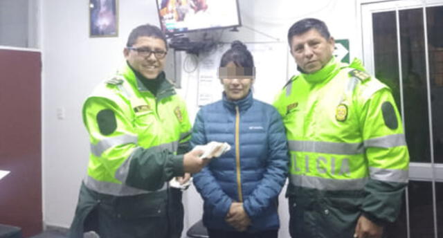 Extranjera recupera S/ 6 mil gracias a honradez de policías en Arequipa