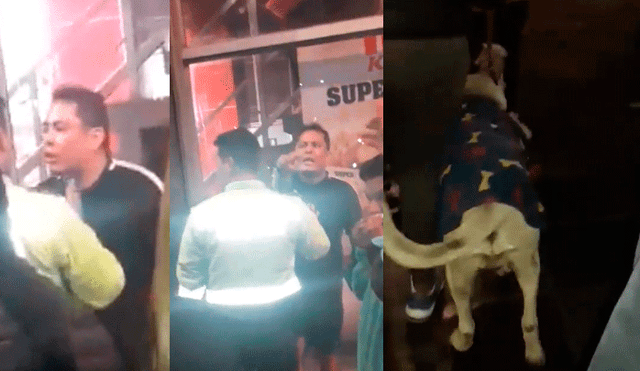 Plaza San Martín: sujeto golpeó salvajemente a perro que permanecía afuera de KFC [VIDEO]
