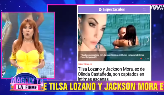 Olinda Castañeda y su reacción por beso de Tilsa Lozano y Jackson Mora [VIDEO]