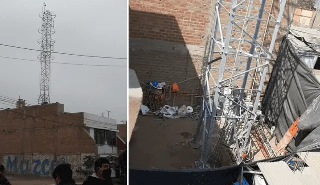 Vecinos se quejaron por instalación de antena dentro de una vivienda. Fotos: La República