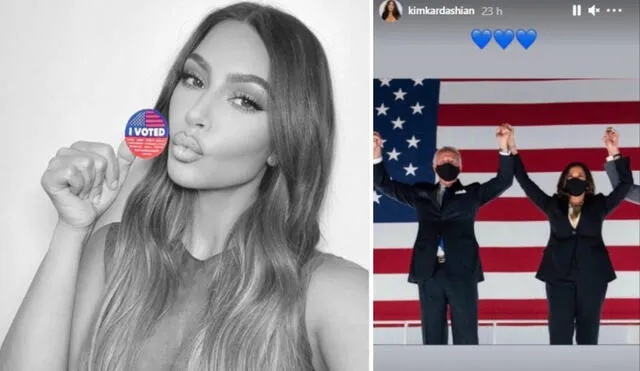 Kim Kardashian celebra el triunfo de Joe Biden tras derrota de Kanye West