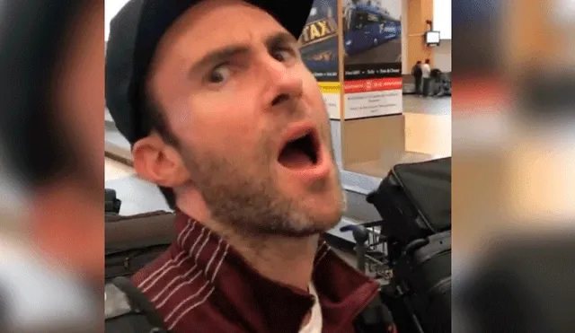 Maroon 5: Adam Levine llega a Lima y se lleva tremenda sorpresa en aeropuerto [VIDEO]