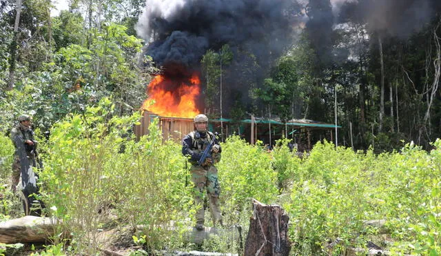 Destruyen 8 laboratorios y 10 campamentos de narcos en frontera con Colombia