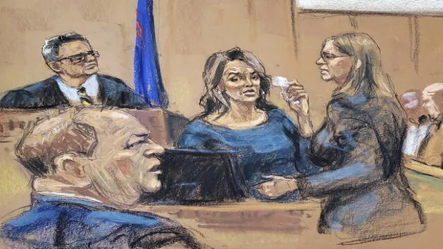 Dibujos del juicio de Harvey Weinstein