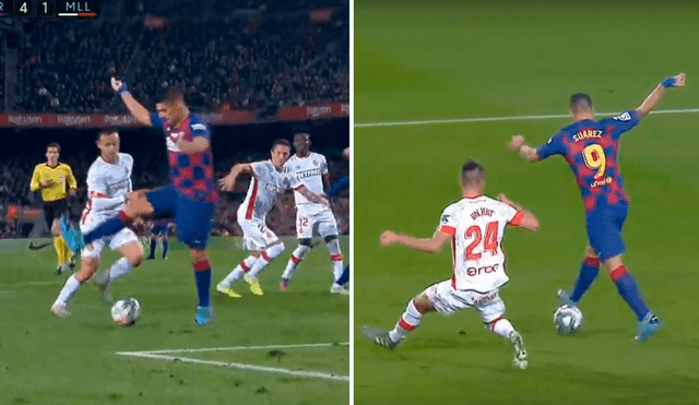 Barcelona vs. Mallorca: Luis Suárez anota golazo de taco.