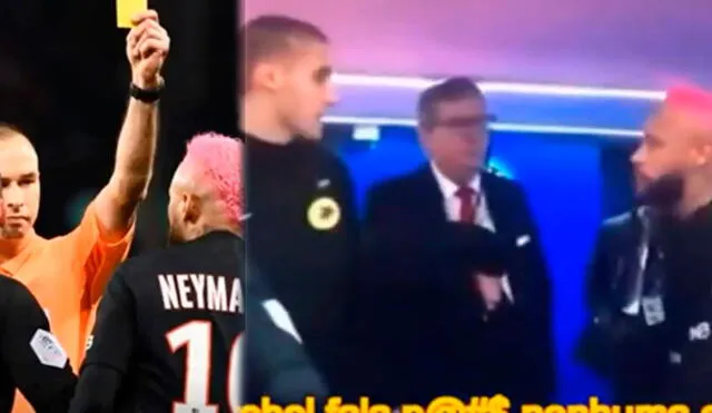 Neymar explotó contra árbitro que le sacó tarjeta amarilla. Foto: Captura