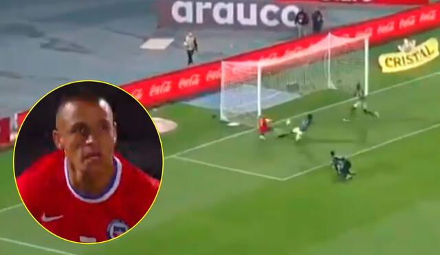 Alexis Sánchez anotó el segundo gol de Chile contra Colombia por la fecha 2 de las Eliminatorias Qatar 2022. Foto: Captura de CDF