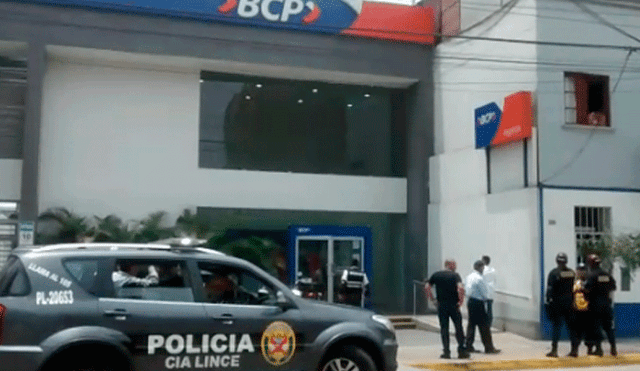 Asaltan agencia bancaria del BCP en Lince [VIDEO]
