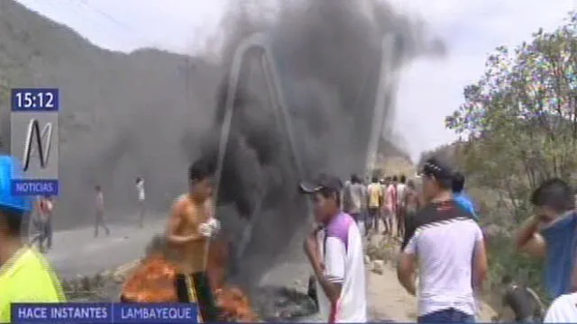 Lambayeque: pobladores bloquean carretera Fernando Belaúnde [VIDEO] 