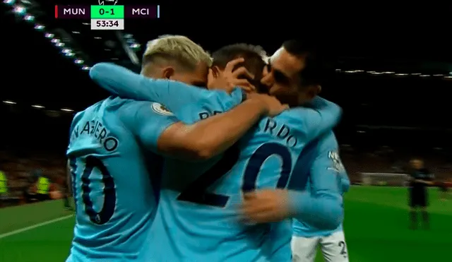 Manchester United vs Manchester City: Bernardo Silva pone el 1-0 tras gran combinación