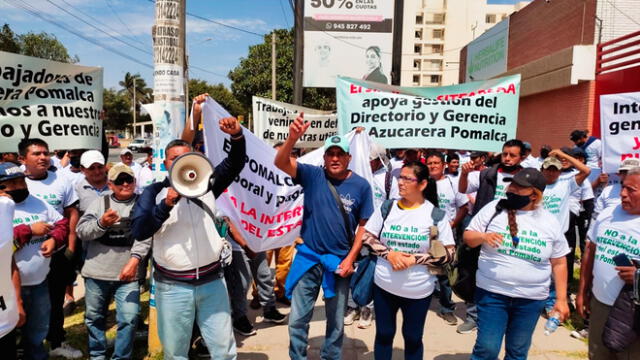 Trabajadores azucareros protestan contra intervención del Estado en Pomalca